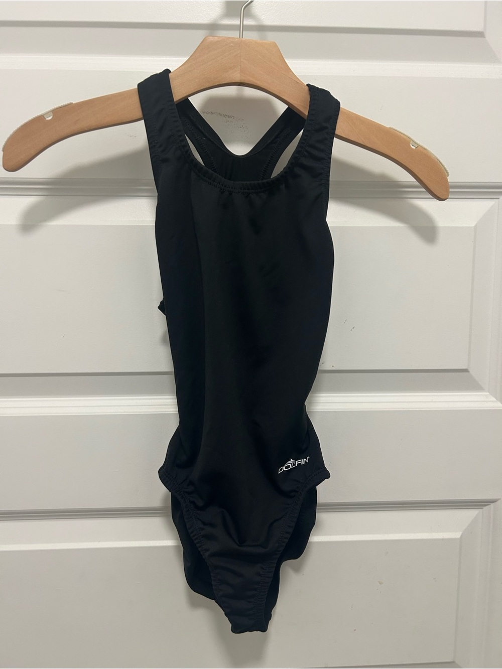 Dolfin Black Womens XS Racerback Training One-Piece Swimsuit